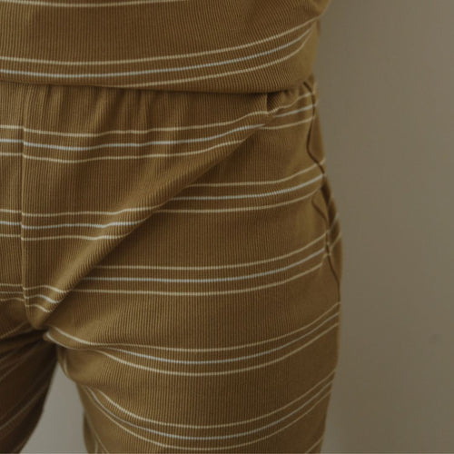 VACVAC studio CARLY leggings Mummy Leggings Almond oil stripes