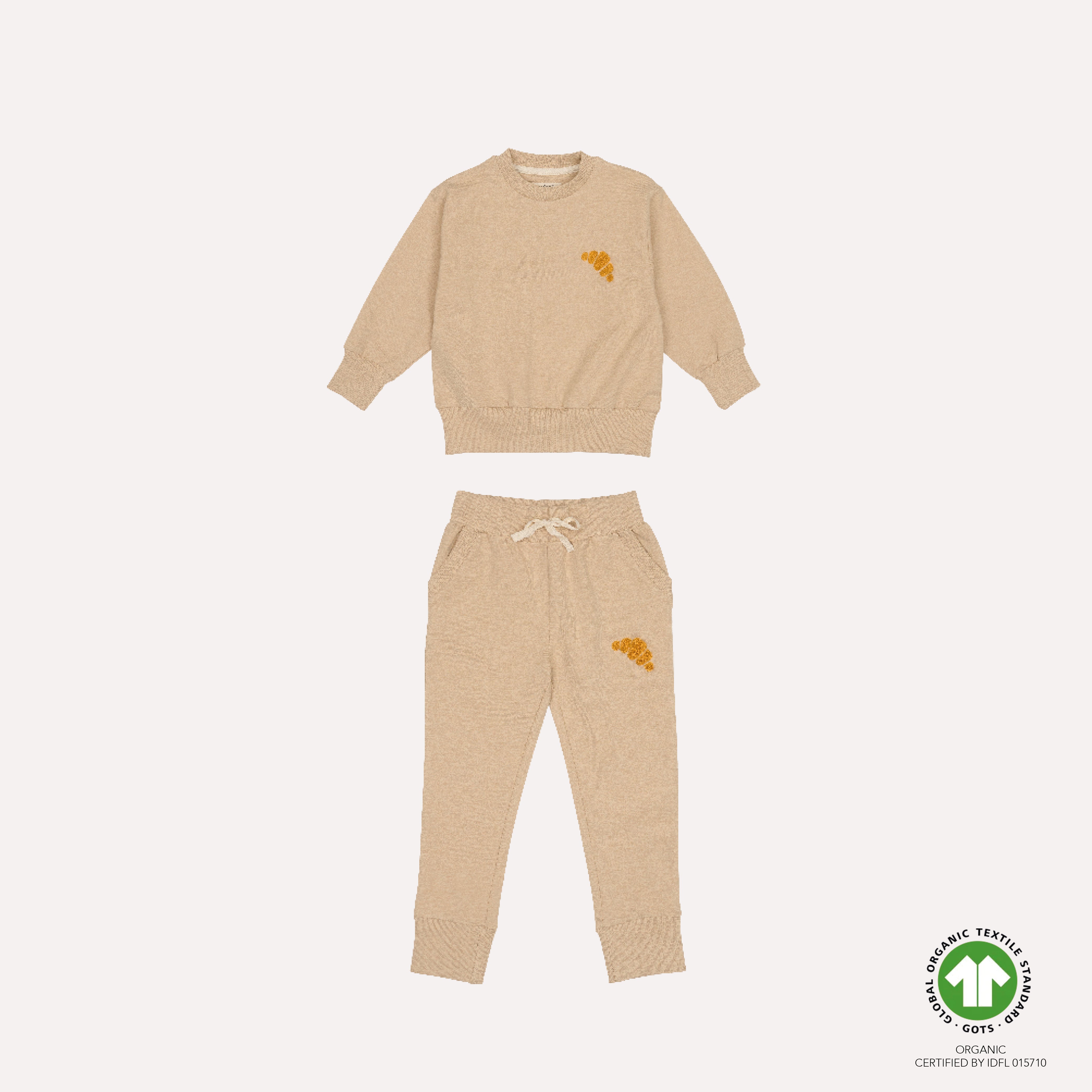 Lyon sweat set - Brown melange light