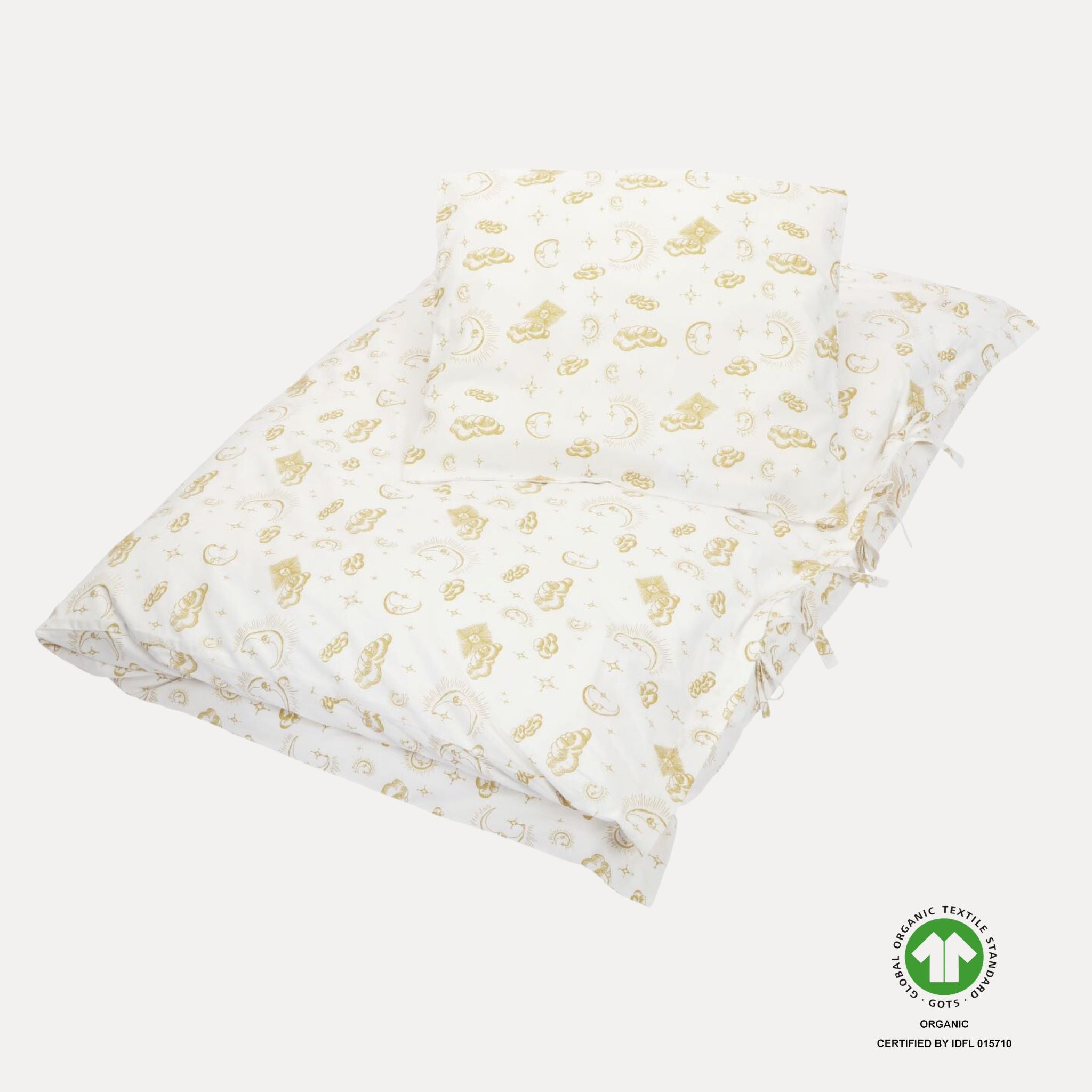VACVAC studio Sur La Lune bedding, junior Sengetøj baby Sur La Lune Mustard Gold AOP
