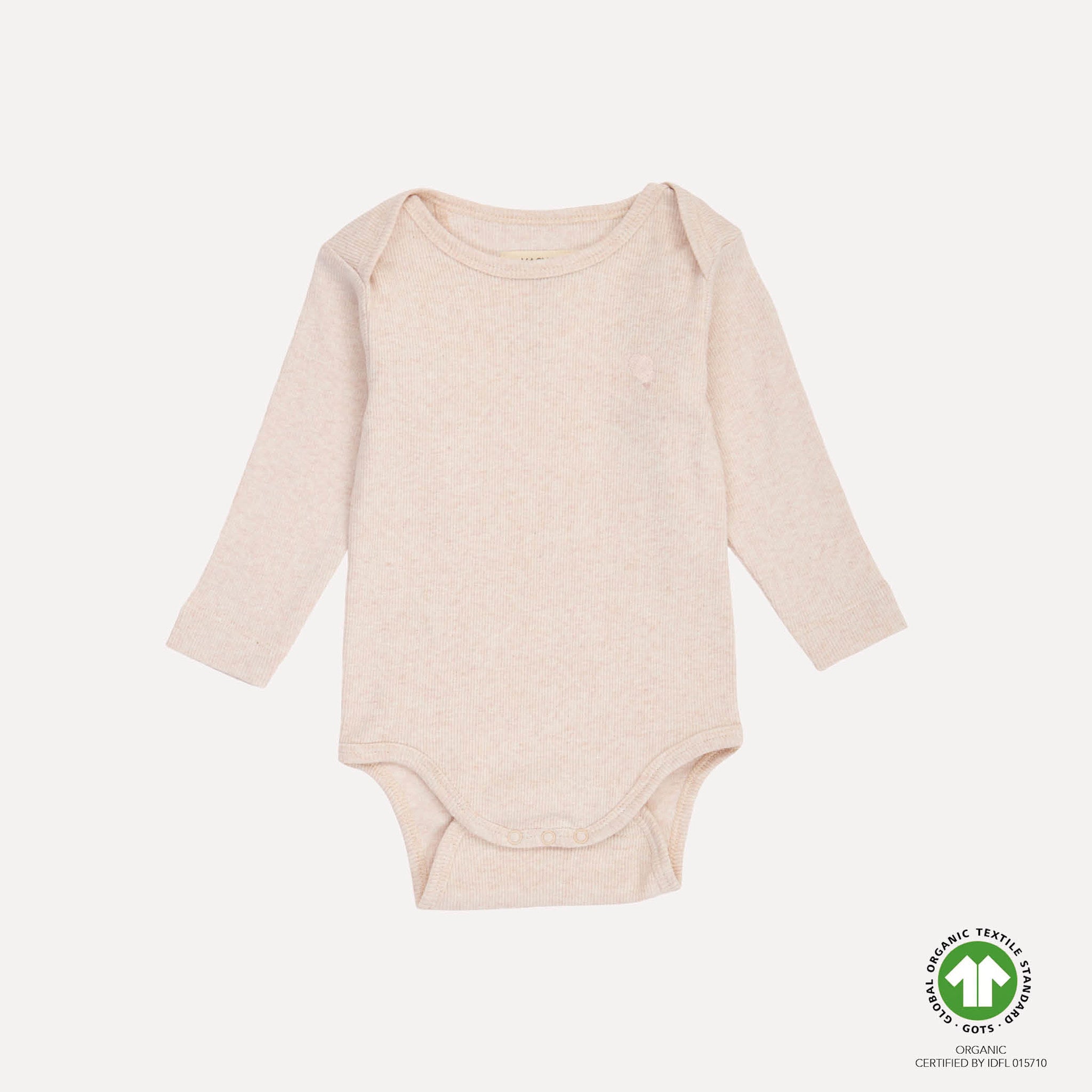 CARLET bodystocking LS - Light Pink Melange