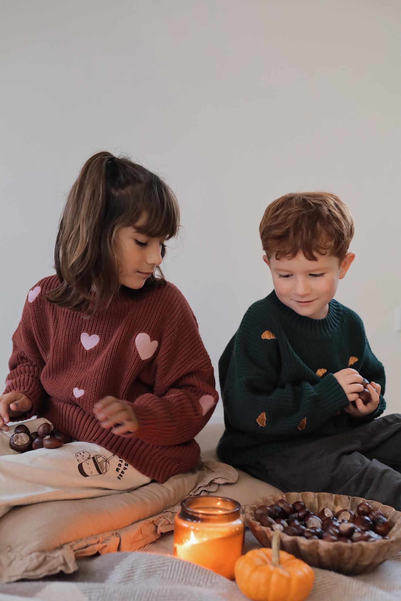  - Bordeaux w. embroidered puppy pink hearts