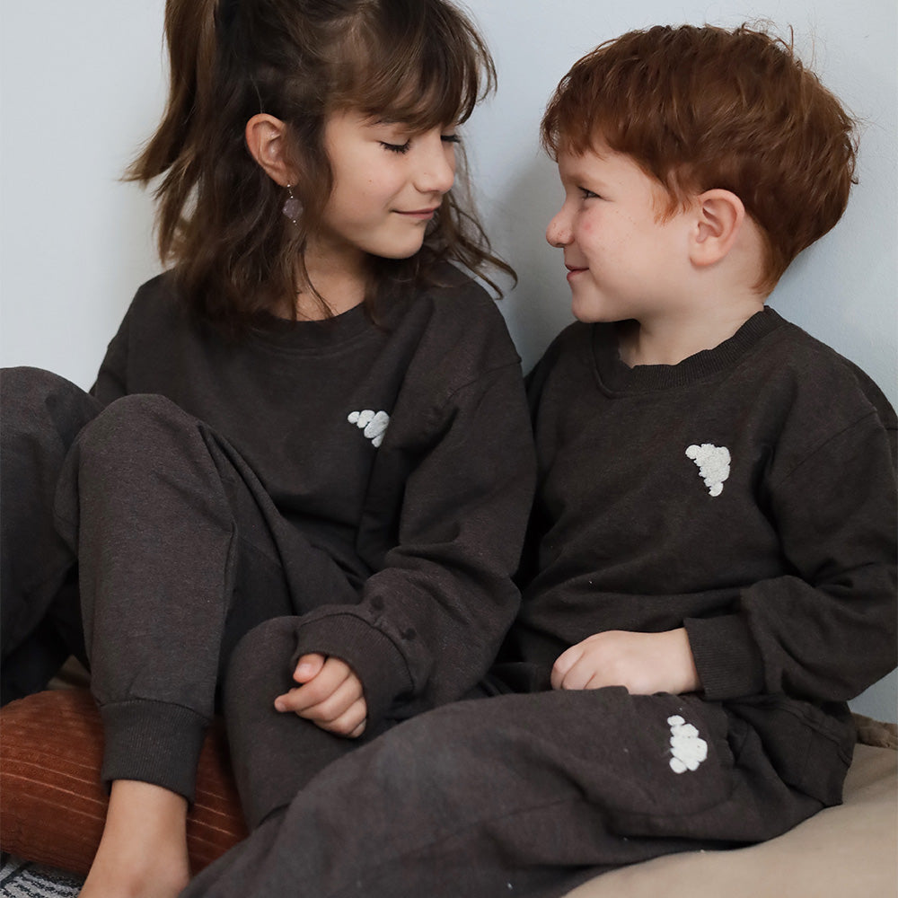 Lyon sweat set - kaffeebraun