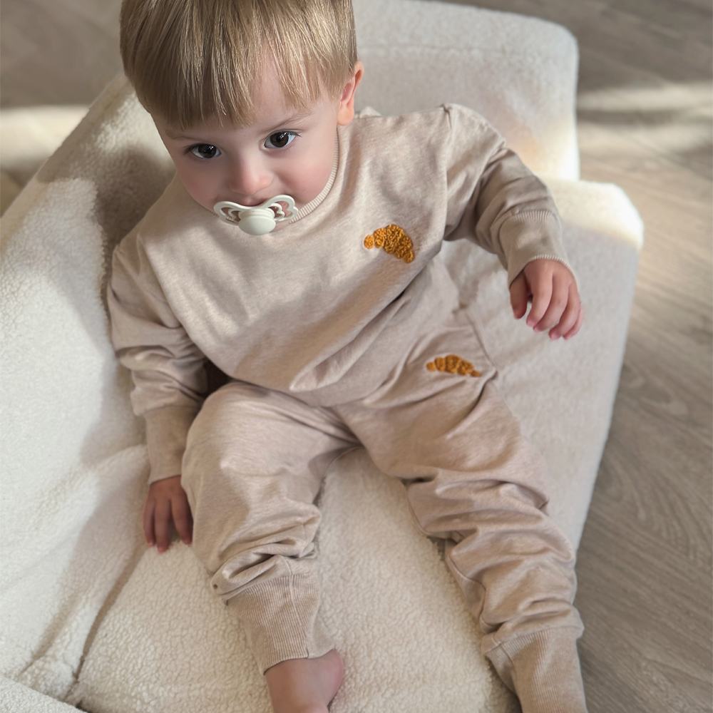 Lyon sweat set - Brown melange light