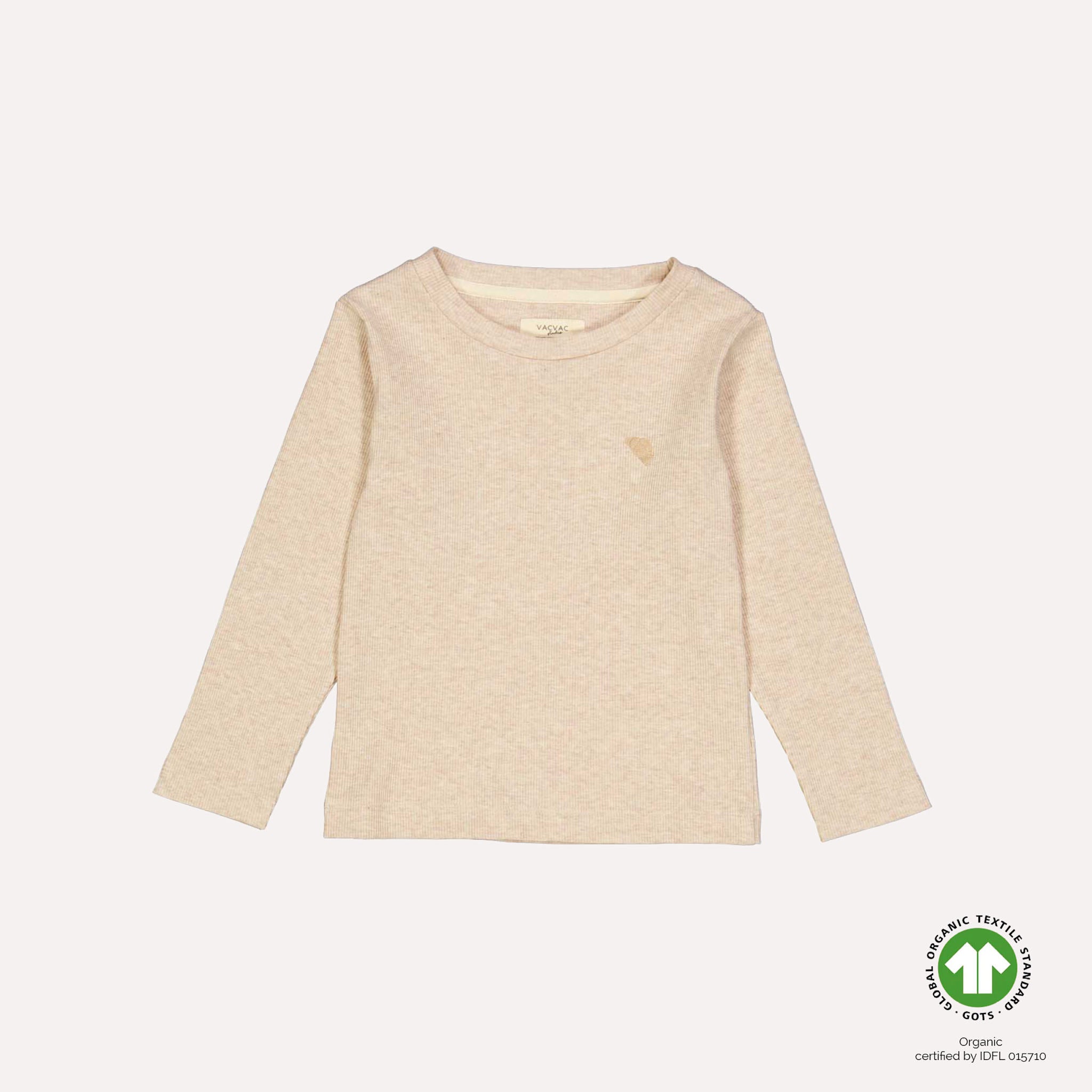CARLET blouse LS - Light latte melange